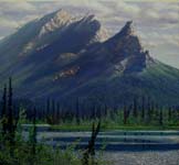 Alaska Antarctic - Paintings by David Rosenthal Brooks Range Mountain and Lake